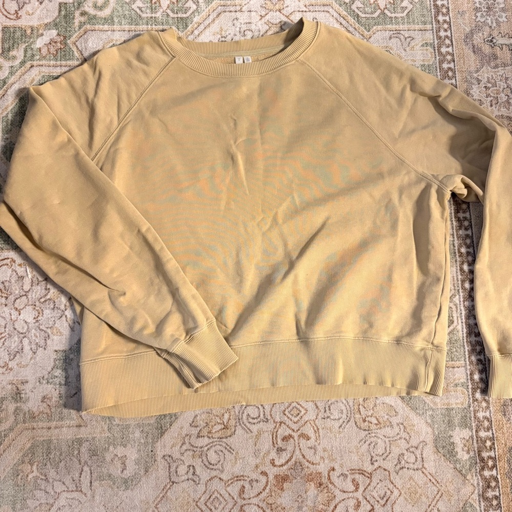 Women's Beige Classic Crewneck Sweater